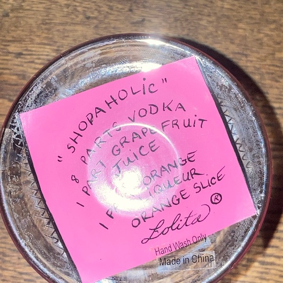 Glass by  Martini Lolita, Santa Barbara Design Hand Painted Lolita Martini Glass - Picture 3 of 6